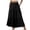 Black #021, variant on Flowy Maxi Skirt for Women with Pockets Fashion Trendy Boho Summer Beach Vacation Long Skirt Army Green L