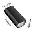 thumbnail image 3 of Faro de bicicleta con claxon - Luz LED USB recargable de 250 lúmenes, alarma de 120dB, 3 modos de iluminación, impermeable IPX5 para ciclismo nocturno, 3 of 3