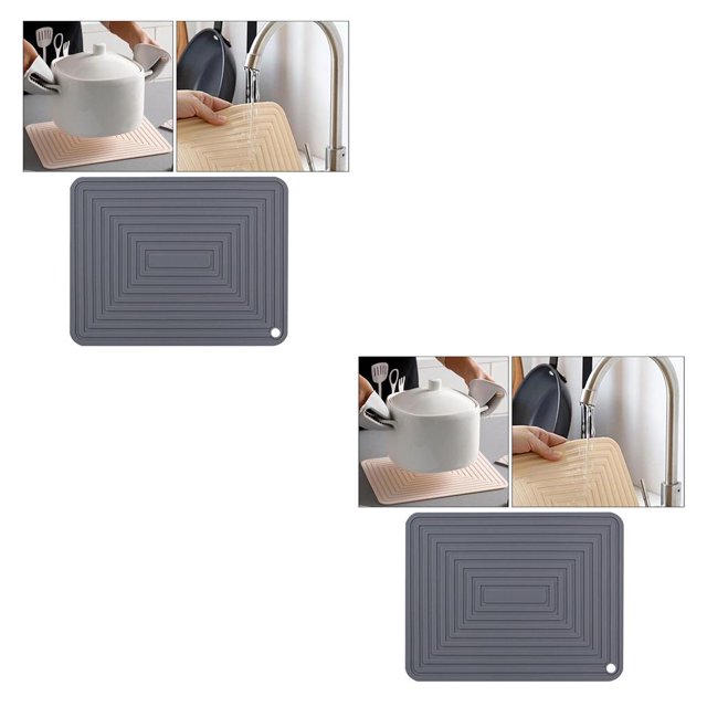 Billuyoard Waterproof Dish Drying Mat Hot Pot Holder Draining Mat Dish Resistant Heat Type1 NO1