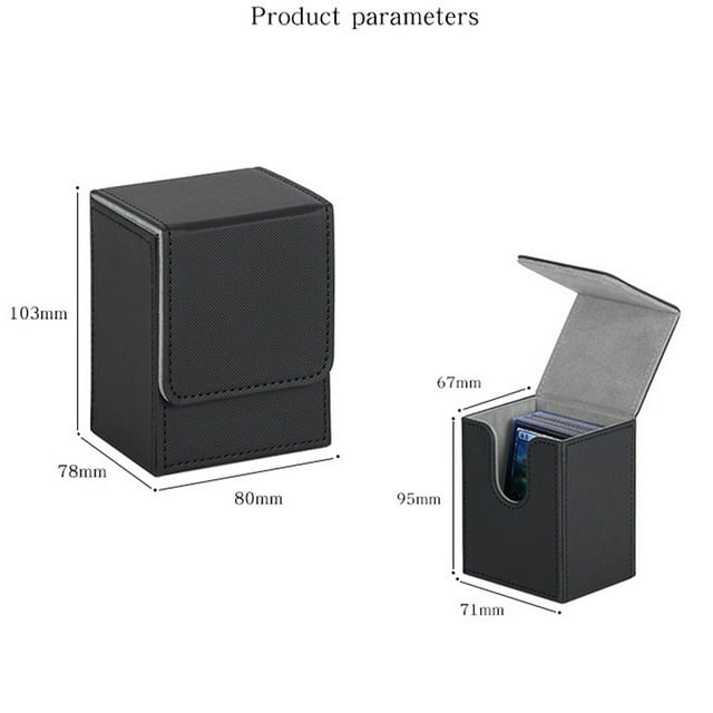Ruiboury Portable Deck Storage Case For Premium Trading Card Protection Easy To Carry And Cards Storage Boxes black 1Set