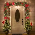thumbnail image 2 of Clearance! Christmas Stairs Decoration Rattan Flowers Rattan Christmas Tree Festival Decorations Door Decoration, 2 of 4