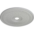 thumbnail image 3 of 29 1/8"OD x 3 5/8"ID x 1"P Oakleaf Ceiling Medallion (Fits Canopies up to 6 1/4"), Hand-Painted Frost, 3 of 6