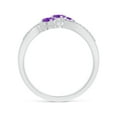 thumbnail image 2 of ANGARA Natural 0.42 Ct. Amethyst with Diamond Infinity Ring in Sterling Silver for Women (Ring Size: 3), 2 of 9