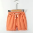 thumbnail image 5 of LYMAYTER Kids Baby Summer Casual Shorts for Girls Boys,Toddler Elastic Waist Linen Shorts Pants Solid Color Drawstring Cotton Linen Shorts 2-13T, 5 of 11