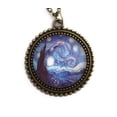 thumbnail image 5 of Van Gogh Starry Night Necklace - Classic Art Print Pendant - Brass setting - Gift for Women - Jewelry Under 30, 5 of 6