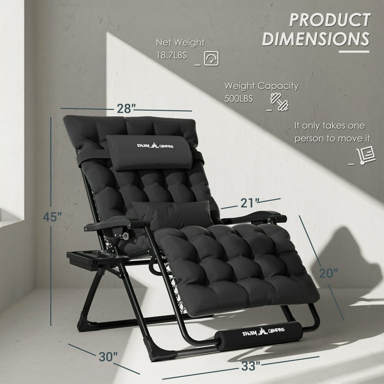 Zero gravity chair 2024 500 lb capacity