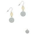 thumbnail image 2 of Delight Jewelry Silvertone Disc with Crystal Heart Goldtone Leaf French Earrings, 2 of 4