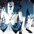 thumbnail image 2 of Christmas Mens Suit 2 Piece One Button Xmas Jacket Blazer with Pockets And Pant Set Funny Snowflake Slim Fit Winter Party Men's Suits, 2 of 5