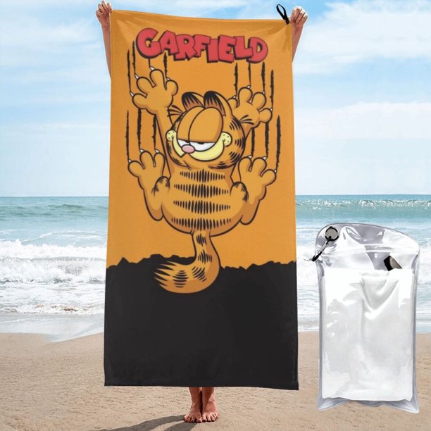 Toalla de baño GarField, toalla de playa de microfibra de secado rápido, toalla de baño de gran tamaño a prueba de arena para adultos y niños, accesorios de playa para viajes y campamentos para