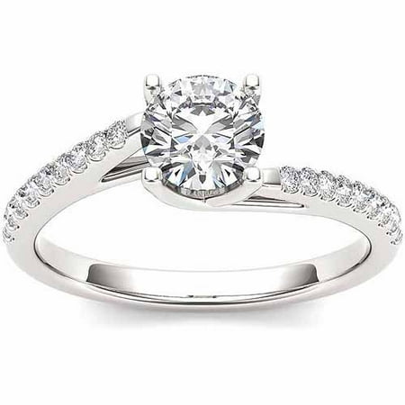 1 Carat T.W. Diamond Solitaire 14kt White Gold Engagement Ring
