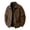 Brown, variant on GrmtClth Autumn Mens Corduroy Minimalist Overshirt Jacket Long Sleeve Snap Buttons Loose Fit Cool Evening Daily Outerwear White M