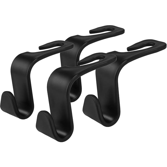 AlexTong Car Seat Headrest Hooks 4 Pack Back Seat Organizer Hanger Storage Hook Car Purse Hook for Universal Vehicle Car Handbag Clothes Coats Grocery Bags S Type