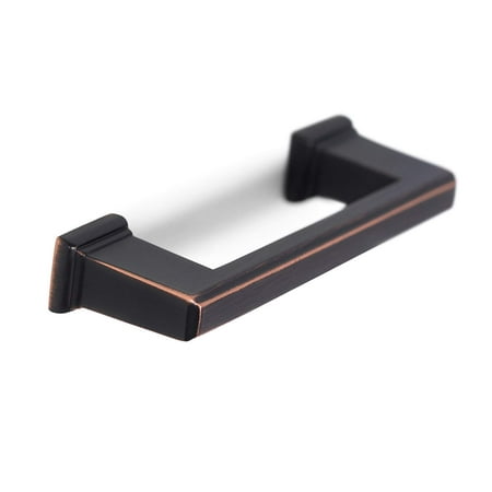Decorative Dresser Handles BirdRock Home Square Decorative Handle Pull | Oil Rubbed Bronze | 10 Pack | Center to Center 3 or 3.75 Inch Kitchen Cupboard Furniture Cabinet Hardware Drawer Dresser Pull ()