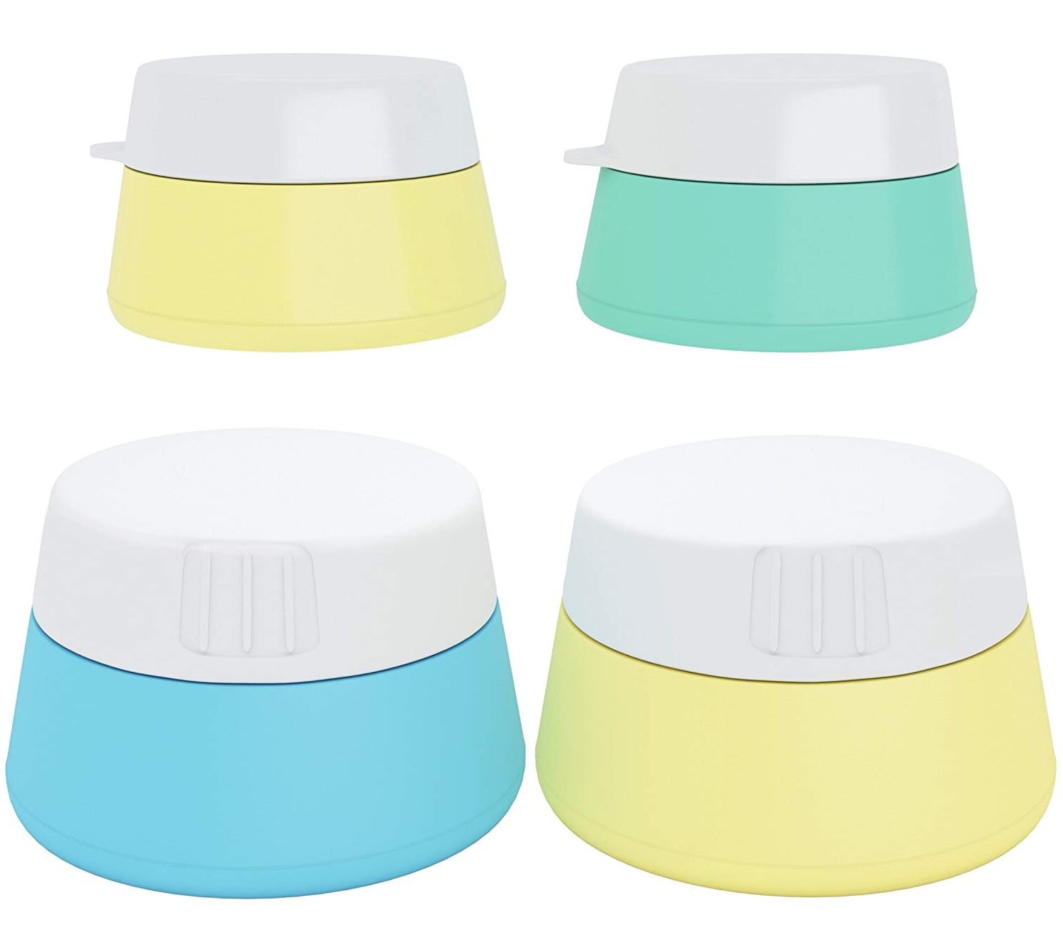 Silicone Travel Cream Jars Cosmetic Containers with Sealed Lids Pack of