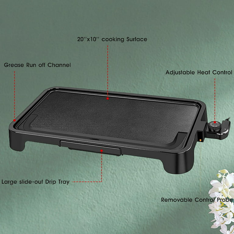 BLACK+DECKER Family-Sized Electric Griddle with Warming Tray