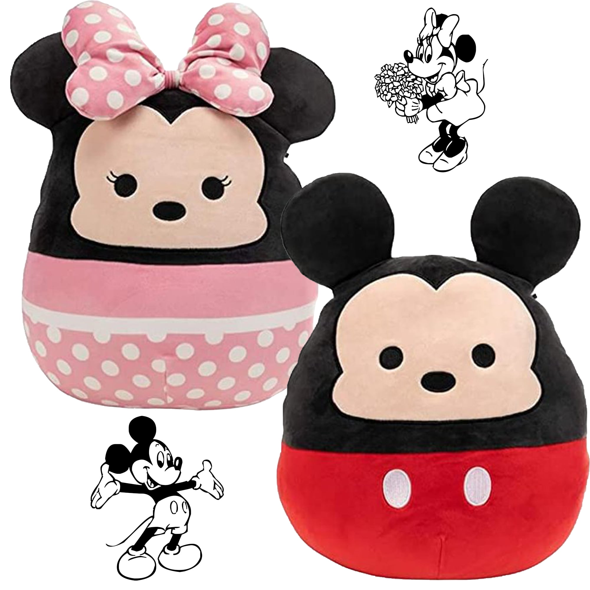 Squishmallows Christmas 12” Mickey And Minnie Mouse Squishmallows ...