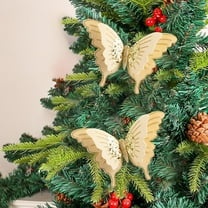 Summer Clearance karymi Christmas Butterflies Ornaments 7.87x5.91 Inch Velvet Double-layer Clip-on Decor for Tree Wreath Gift Packaging Christmas Gifts Summer Clearance Super Savings Week