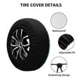 thumbnail image 2 of Salouo Tranquil Ocean Canoe Journey Print Spare Tire Cover 14-17 inch Spare Tire Protector Universal Tough Tire Wheel Cover for Trailer SUV and Truck-, 2 of 6