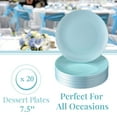 thumbnail image 5 of DISPOSABLE PLASTIC DESSERT PLATES | Opulence Mint | 20 pc - 7.5, 5 of 6