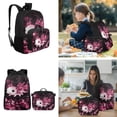 thumbnail image 4 of Bulopur Pink Cherry Blossom Kids Backpack Set 4 Pcs Axolotl Print Waterproof Kids School Bag with Lunch Box, Pencil Case and Water Bottle Cover for Kawaii Axolotl Lover Little Girls, 4 of 7