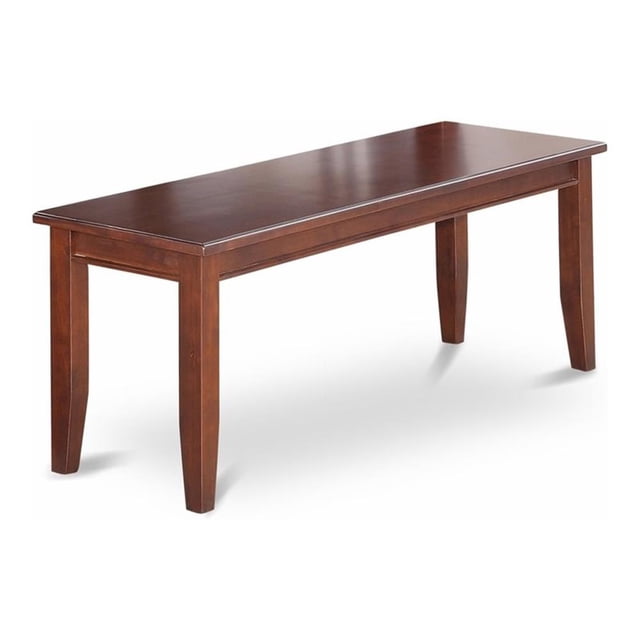 Pemberly Row Traditional 17" Wood Dining Bench in Classy Mahogany