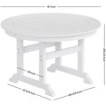 thumbnail image 3 of Paradise Table à Manger Ronde en Plastique HDPE 47 Pouces pour Extérieur, 3 of 5