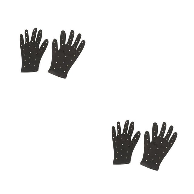Qarigey Guantes de muñeca de patinaje artístico brillante, mitones con diamantes de imitación transparentes, guantes de cristal cálidos, rendimiento Type3 NO3 Qarigey CBP472894