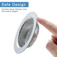 thumbnail image 5 of Dihmpor 2 Pcs Sink Strainer for Most Kitchen Sink Drain Basket, Upgraded Double-Layer Safe Design Kitchen Sink Strainer (Outer Diameter 4.5 Inch), 5 of 7