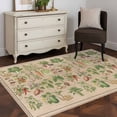 thumbnail image 3 of 3'x5' Area Rugs, Rustic Vegetable Garden Indoor Outdoor Area Rug for Living Room Bedroom, Vintage Farmhouse Plants Beige Washable Bathroom Rugs Kitchen Floor Carpet Mats Home Decor Aesthetic, 3 of 8
