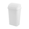 thumbnail image 1 of Sterilite 13 Gal Swing Top Lidded Wastebasket Trash Can, White (12 Pack), 1 of 7