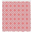 thumbnail image 3 of Ambesonne Ethnic Shower Curtain, Russian Slavic Stitch, 69"Wx84"L, White and Red, 3 of 3