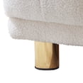 thumbnail image 6 of 86.61 inch Luxurious Teddy Velvet Sofa - Enhance Your Living Space with Plush Comfort (White), 6 of 6