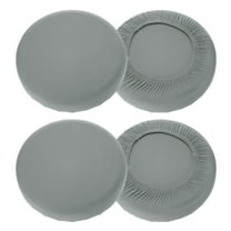 Uxcell 4 Pack Stool Covers Round, 16-20 Inch Bar Stool Covers Washable Dustproof Slipcover Seat Cushion with Elastic for Bar Kitchen Living Room Decor, Silver Gray