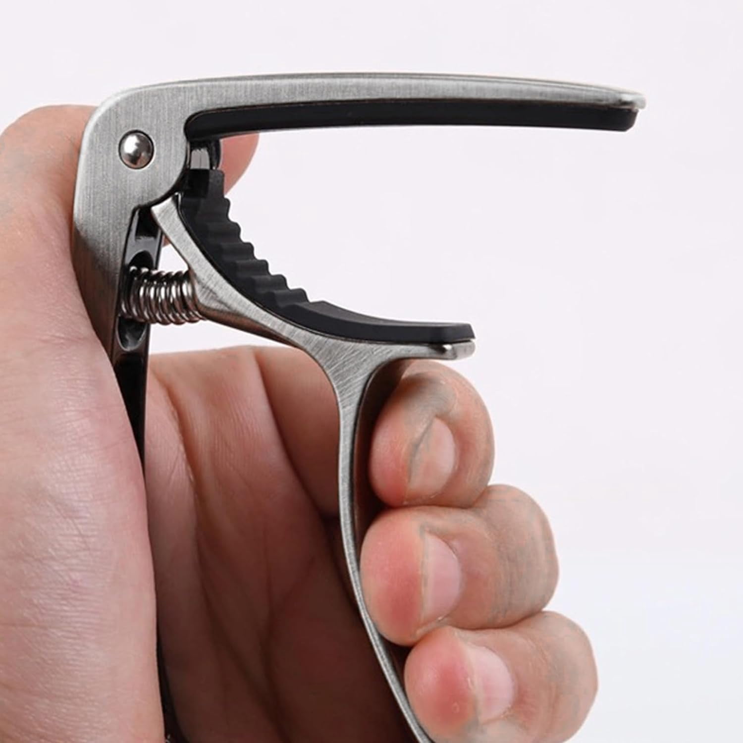 Guitar Capo Guitar Clip: Guitar Capo for Acoustic Guitar, Electric Guitars, Ukulele, Banjo, Mandolin, Bass, Acoustic Guitar Capo 6 String, Zinc Alloy Metal Guitar Clamp (Silver)
