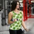 thumbnail image 6 of Uemuo Green Kiwi Pattern Workout Tank Tops for Women Breathable Moisture-wicking tank top Sleeveless Running Loose Fit Yoga Tops Active Shirts Sports Gym Exercise, 6 of 9
