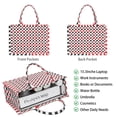 thumbnail image 2 of Large Capacity Tote Bag,Red Black White Checkered Pattern Handbag Fashion Luxury Tote Bag,15.7"x13"x 5.1" Inches,Laptop Compatible, 2 of 6