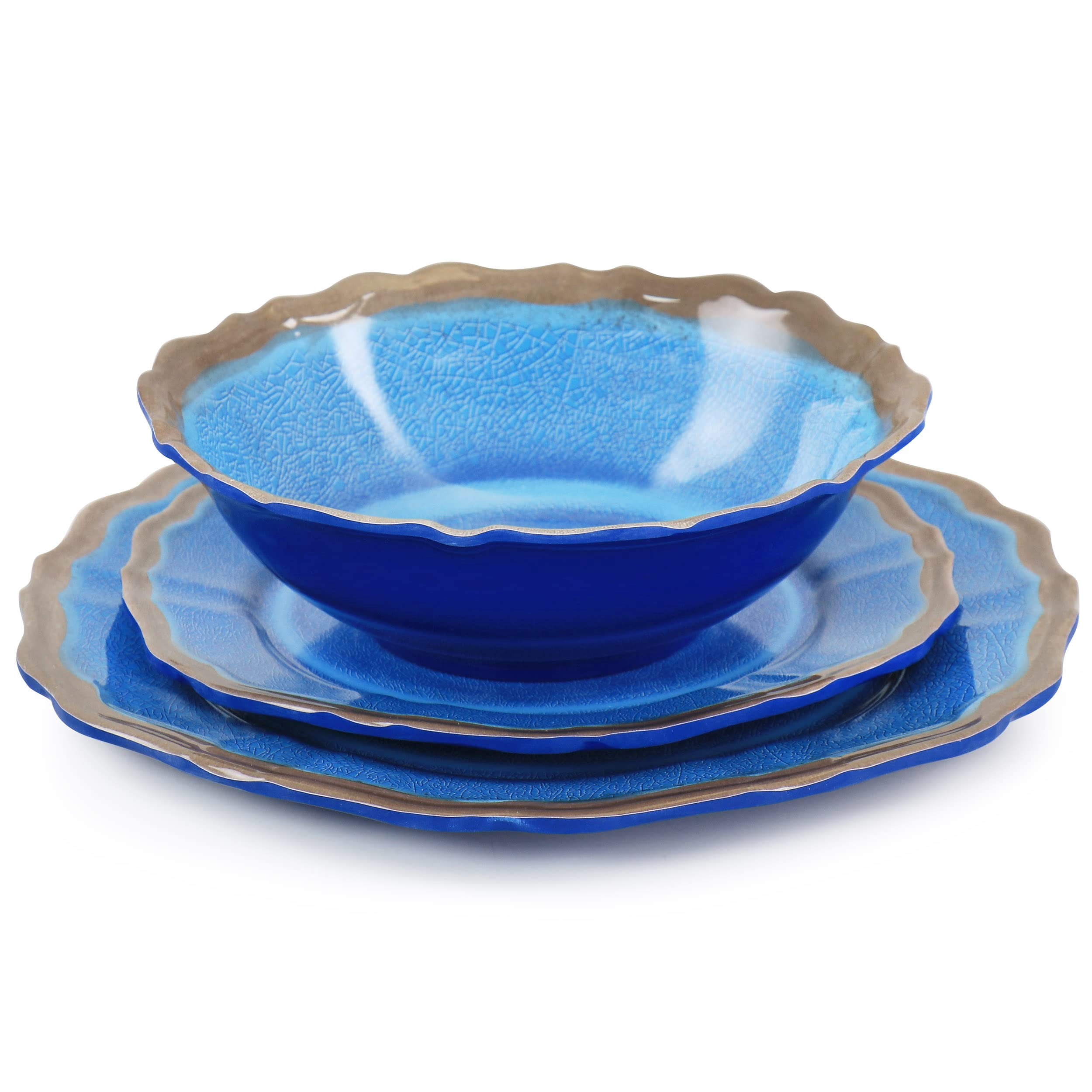 Elama Roma 12 Piece Melamine Dinnerware Set