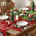 thumbnail image 5 of Red Christmas Winter Placemats Set of 6, 12X18 Inch Seasonal Christmas Holiday Table Mats, 5 of 6