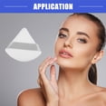 thumbnail image 3 of Vocoste Loose Powder Puff Face Soft Triangle Puff Blender Beauty Makeup Tool Short Plush Beige White 2 Pcs, 3 of 7