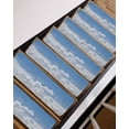 thumbnail image 3 of Clouds Stair Treads for Wooden Steps Indoor Runner Rug Carpet, Blue White Sky Natural Landscape 4 Pieces Peel and Stick Staircase Step Treads Covers Washable Throw Door Mats, 30"x8", 3 of 5