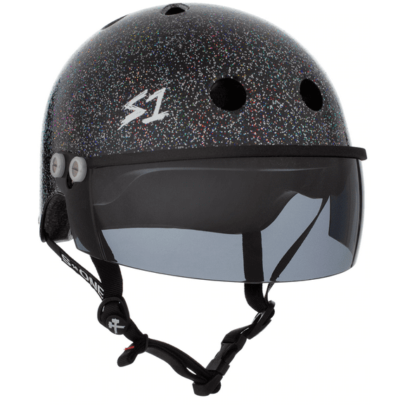 S1 Lifer Visor Helmet - GEN 2 - Black Gloss Glitter w/ Tint Visor