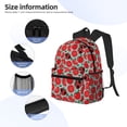 thumbnail image 5 of Haiem Cute Tomato Lightweight Backpack for School, Classic Basic Water Resistant Casual Daypack for Travel with Bottle Side Pockets, 5 of 8