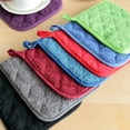 thumbnail image 4 of Oleegame 2PC 2 Pcs Count 6 Color Cotton Pot Holder Set Machine Washable Pot Holders Heat Kitchen Oven Towel Pot Holder Purple, 4 of 4