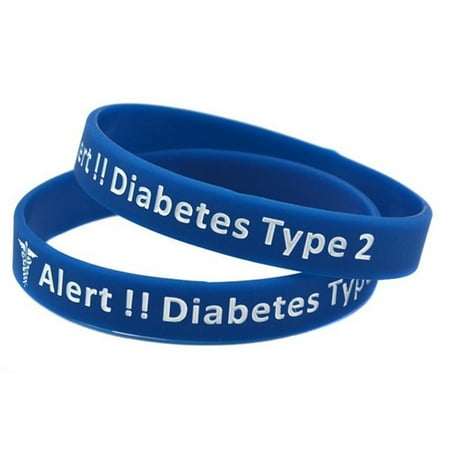 Diabetes Bracelet Type 1 Kids KABOER 1\/2Pcs Type 2 Diabetes Silicone Bracelets andamp; Bangles Medical Alert Wristbands For Women Men ()