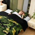 thumbnail image 4 of Manfei Retro Camouflage Twin Comforter Sets, Vintage Camo Bedding Set, Woodland Green, Black Reversible, 2 Pieces, 1 Comforter and 1 Pillowcase, 4 of 7