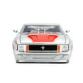 thumbnail image 2 of Jada Toys Big Time Muscle 1:24 1973 Ford Mustang Mach 1 Die-cast Silver Red Stripes Car Play Vehicle, 2 of 5
