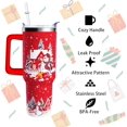 thumbnail image 5 of 40 oz Merry Christmas Tumbler with Handle and Straw - 40oz Stainless Steel Christmas Coffee Mug - Last Minute Idea, 5 of 6
