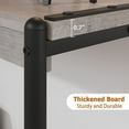 thumbnail image 5 of 40" Farmhouse Console Table, Slatted 2-Tier Entryway Table with Storage Shelf, Grey Sofa Table for Living Room, Hallway, or Foyer, Grey, 5 of 7
