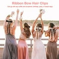 thumbnail image 5 of Women's Ribbon Tie Hair Clip Bow Strap Hair Clip Girl Sweet and Cute Side Duck Mouth Clip Hair Accessory Gift, 5 of 12