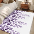thumbnail image 4 of 3'x5' Area Rugs, Purple Eucalyptus Leaves Indoor Outdoor Area Rug for Living Room Bedroom, Watercolor Floral Leaf Plants Washable Bathroom Rugs Kitchen Floor Carpet Mats Home Decor Aesthetic, 4 of 8